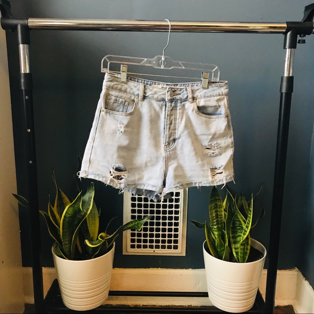 Brandy Melville Light-wash Denim Shorts